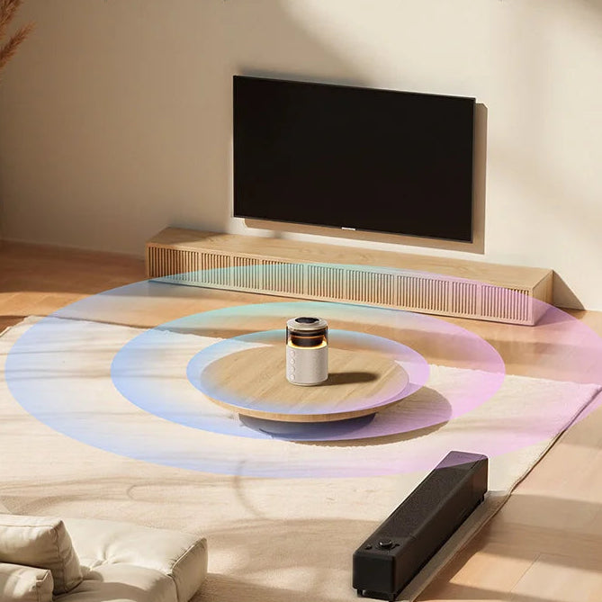 Station de charge sans fil magnétique 5-en-1 – Charge Rapide iPhone, Apple Watch & AirPods avec Haut-Parleur Bluetooth et Veilleuse LED