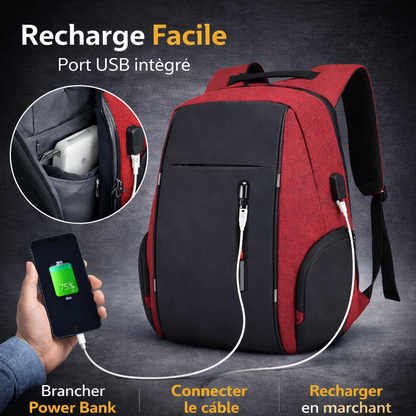 Sac à dos antivol unisexe avec Port USB – Élégant, sécurisé et pratique